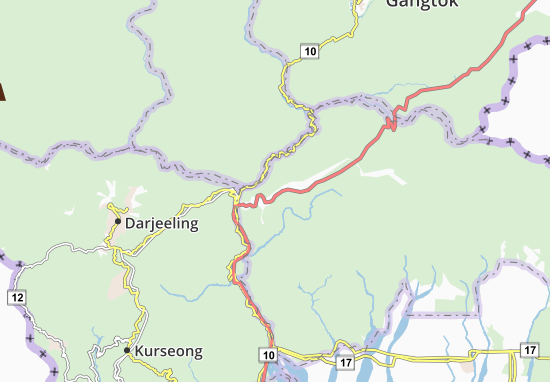 Kaart Plattegrond Kalimpong