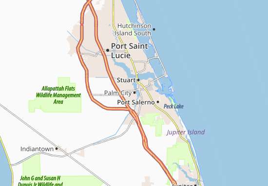 Karte Stadtplan Palm City