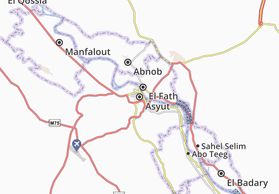 Karte Stadtplan Asyut