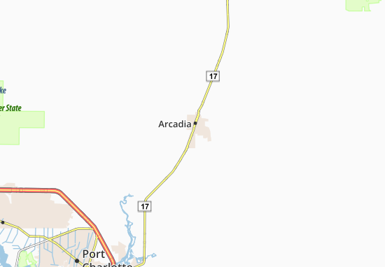 Karte Stadtplan Southeast Arcadia