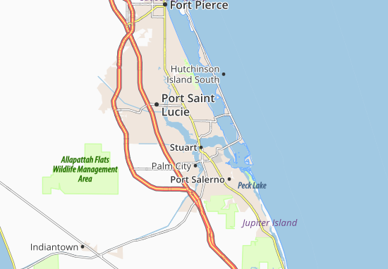 Karte Stadtplan North River Shores