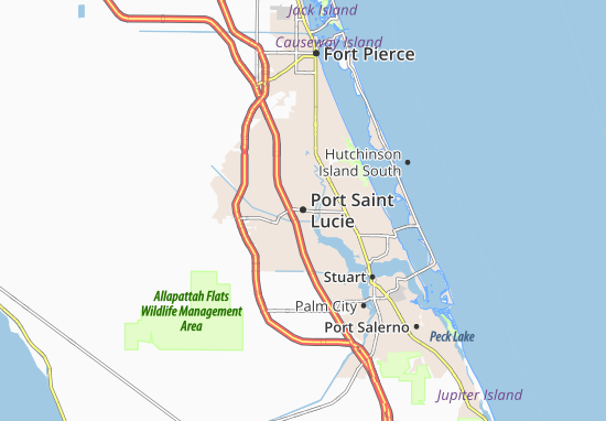 Kaart Plattegrond Port Saint Lucie