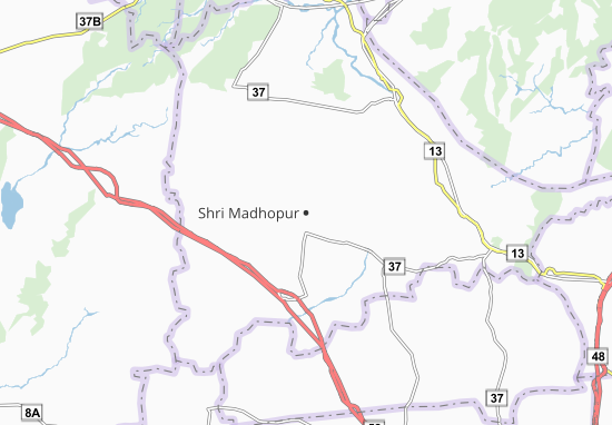 Karte Stadtplan Shri Madhopur