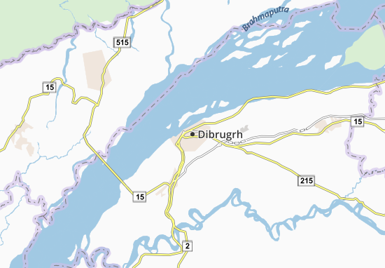 Karte Stadtplan Dibrugrh