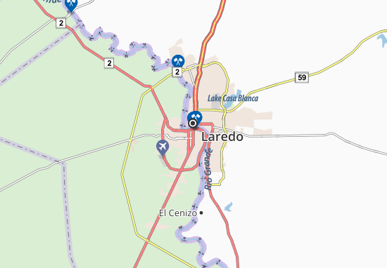 Kaart Plattegrond Nuevo Laredo