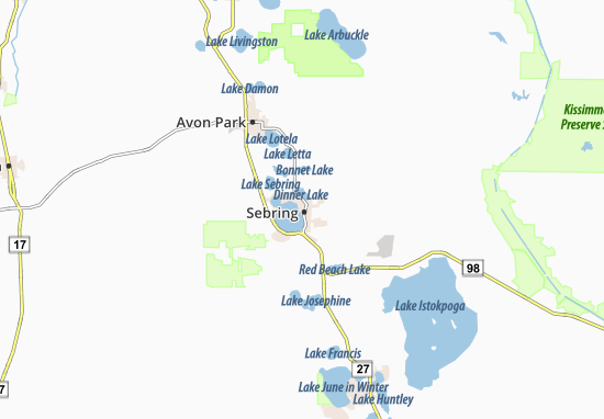 Kaart Plattegrond Sebring