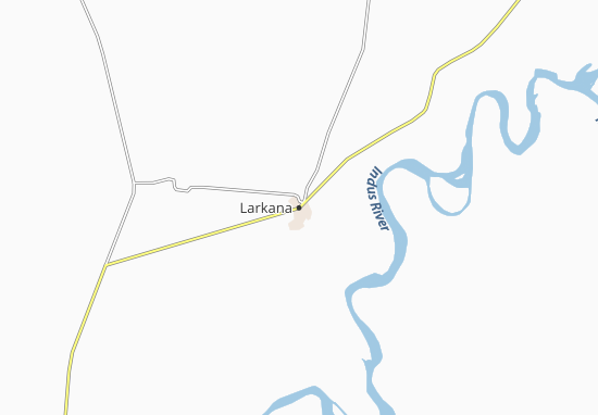 Karte Stadtplan Larkana
