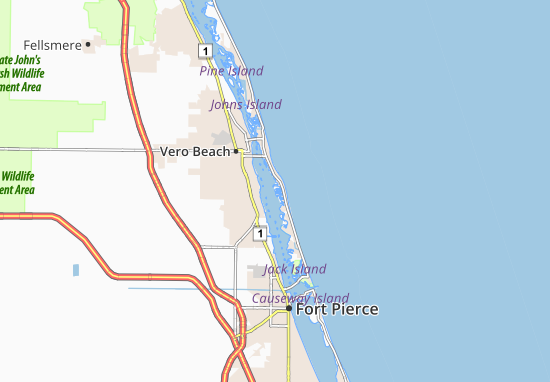 Kaart Plattegrond South Beach