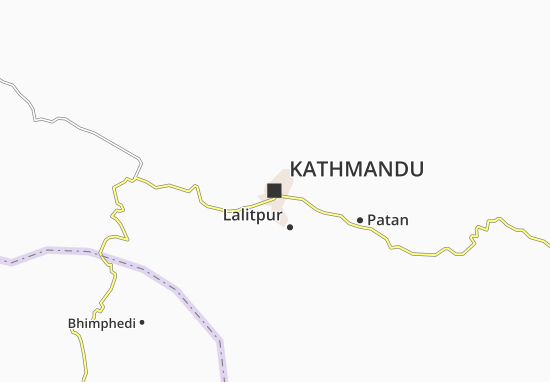 Kaart Plattegrond Kathmandu