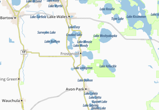 Karte Stadtplan Frostproof