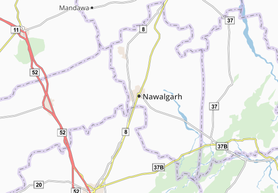 Kaart Plattegrond Nawalgarh