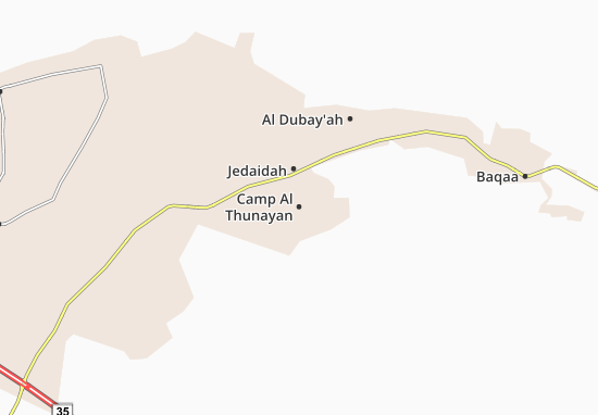 Kaart Plattegrond Camp Al Thunayan