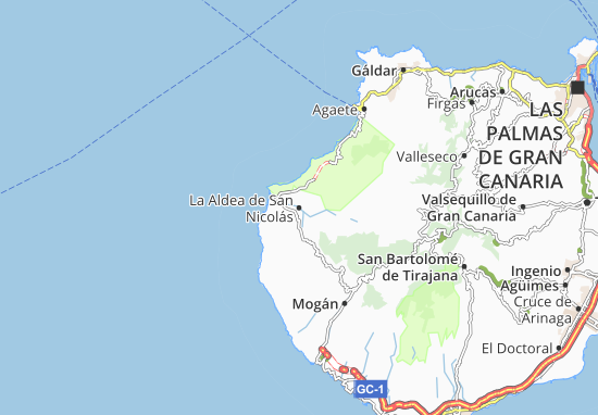 La Aldea de San Nicolás Map