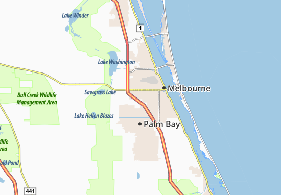 Kaart Plattegrond West Melbourne