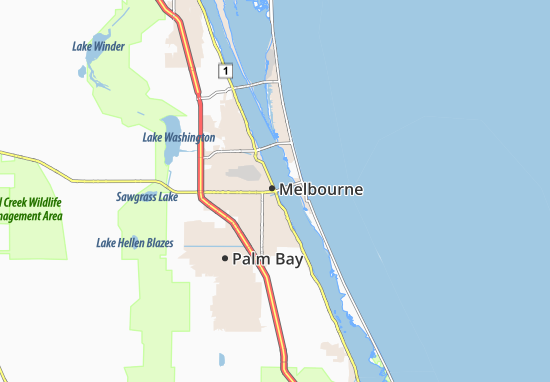 Mapa Melbourne