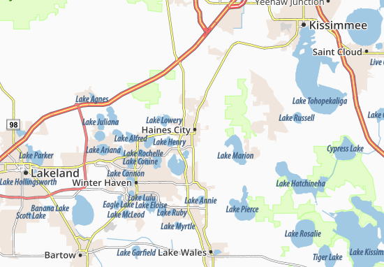 Karte Stadtplan Haines City
