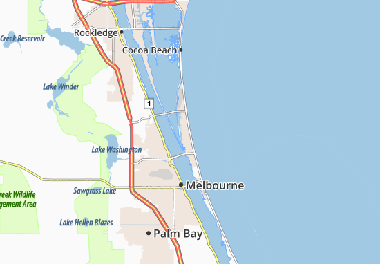 Karte Stadtplan Satellite Beach