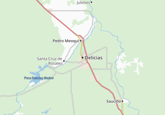 Kaart Plattegrond Delicias