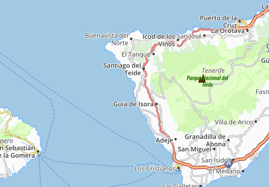Karte Stadtplan Puerto de Santiago