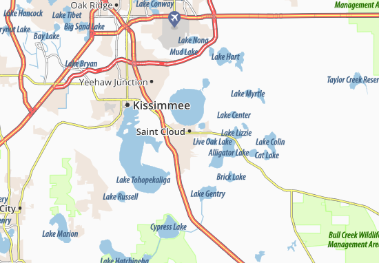 Kaart Plattegrond Saint Cloud