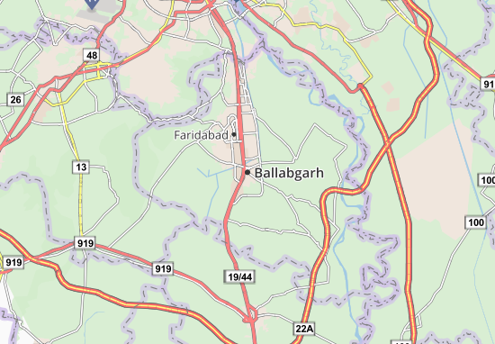 Kaart Plattegrond Ballabgarh
