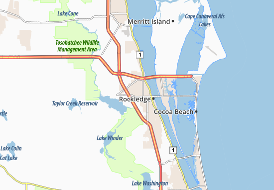 Karte Stadtplan Cocoa West