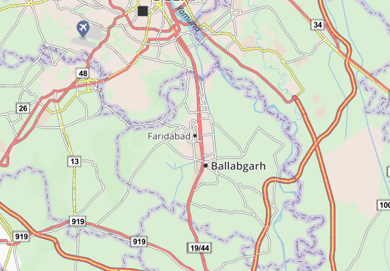 Kaart Plattegrond Faridabad