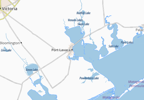 Kaart Plattegrond Port Lavaca