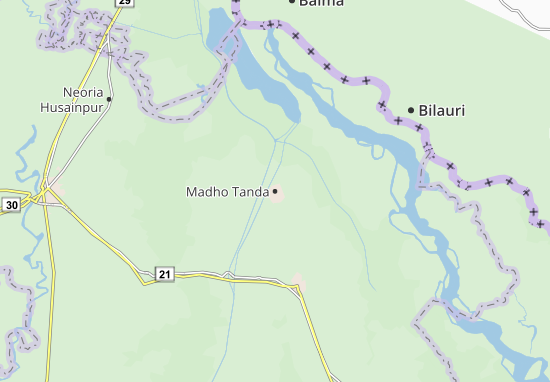 Karte Stadtplan Madho Tanda
