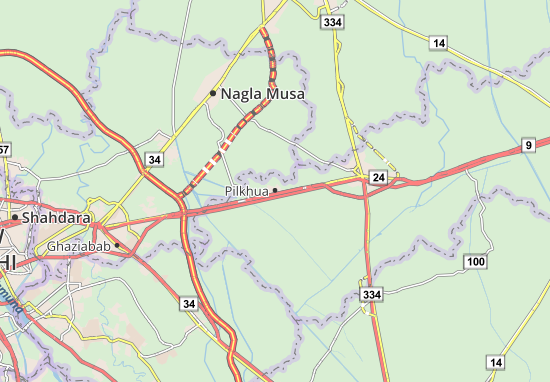 Mapa Pilkhua