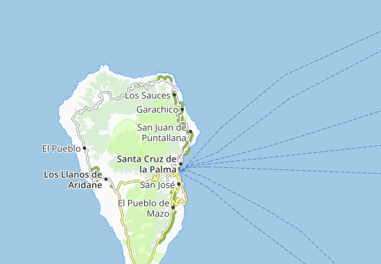 Karte Stadtplan San Juan de Puntallana