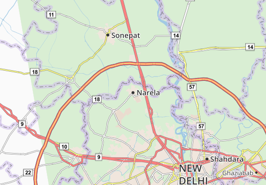 Karte Stadtplan Narela