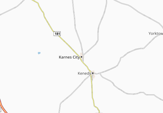 Kaart Plattegrond Karnes City