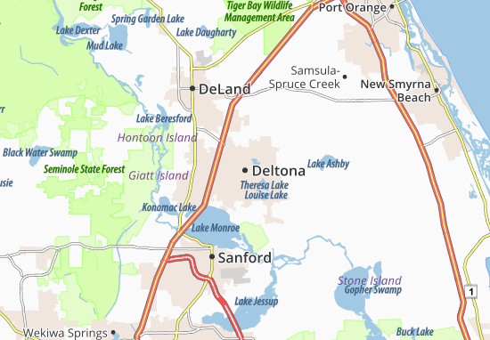 Karte Stadtplan Deltona
