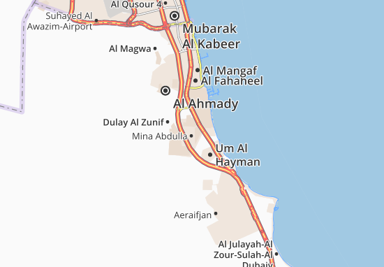Kaart Plattegrond Mina Abdulla
