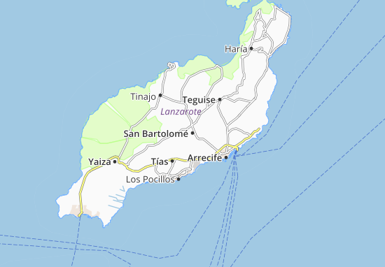 Karte Stadtplan San Bartolomé