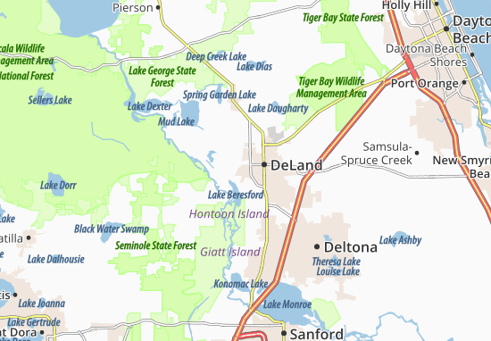 Karte Stadtplan West DeLand