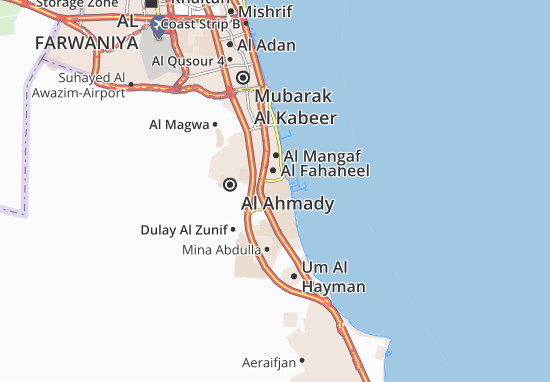 Kaart Plattegrond North Al Shuaiba