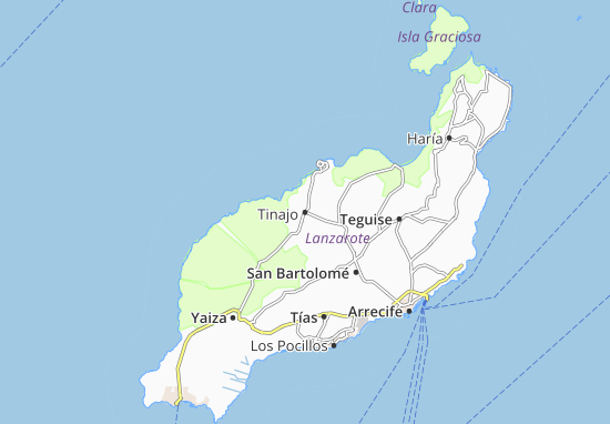 Karte Stadtplan Tinajo