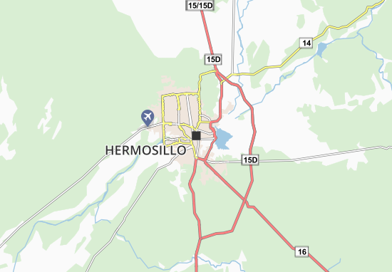 Kaart Plattegrond Hermosillo