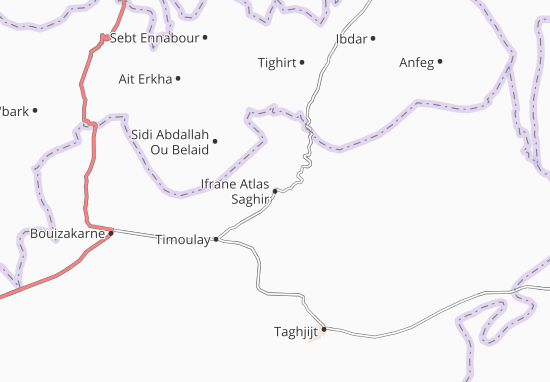 Ifrane Atlas Saghir Map