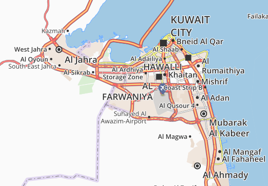 Karte Stadtplan Abdullah Al Mubarak-West Jleeb 8