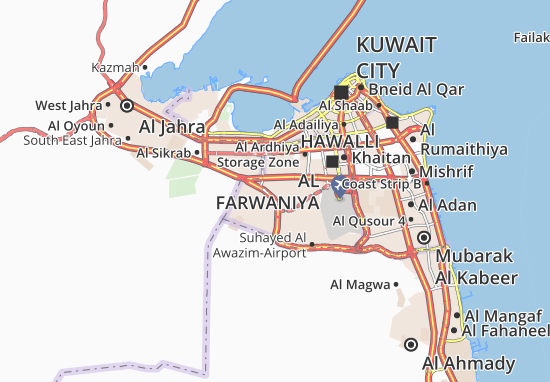 Karte Stadtplan Abdullah Al Mubarak-West Jleeb 9