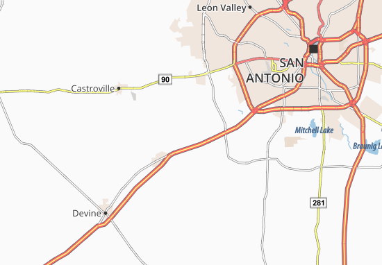 Karte Stadtplan Atascosa