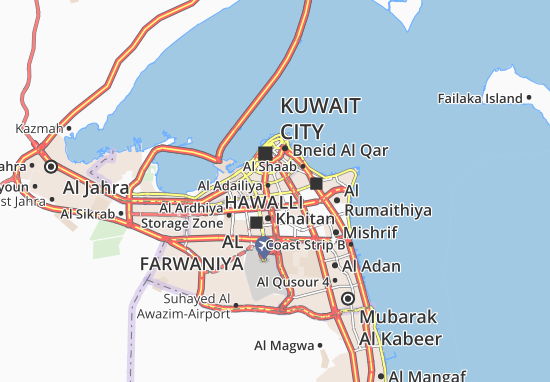 Karte Stadtplan Al Adailiya 3