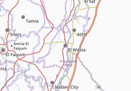 Karte Stadtplan El Wasta