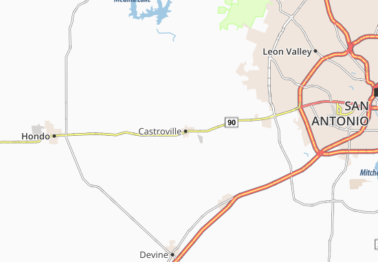Karte Stadtplan Castroville