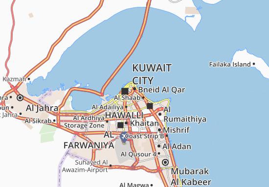 Karte Stadtplan Al Dasma 4