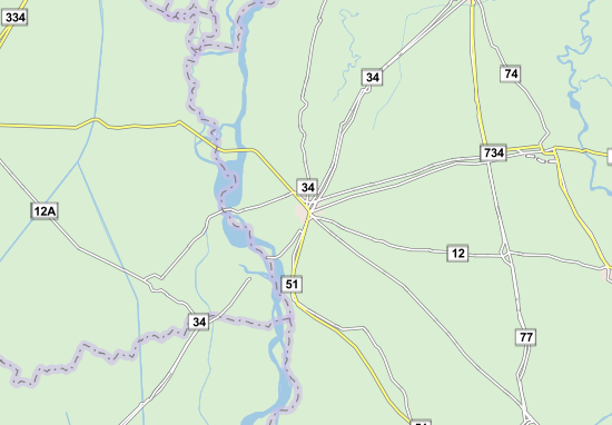 Karte Stadtplan Bijnor