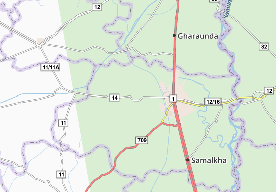 Karte Stadtplan Khukrana